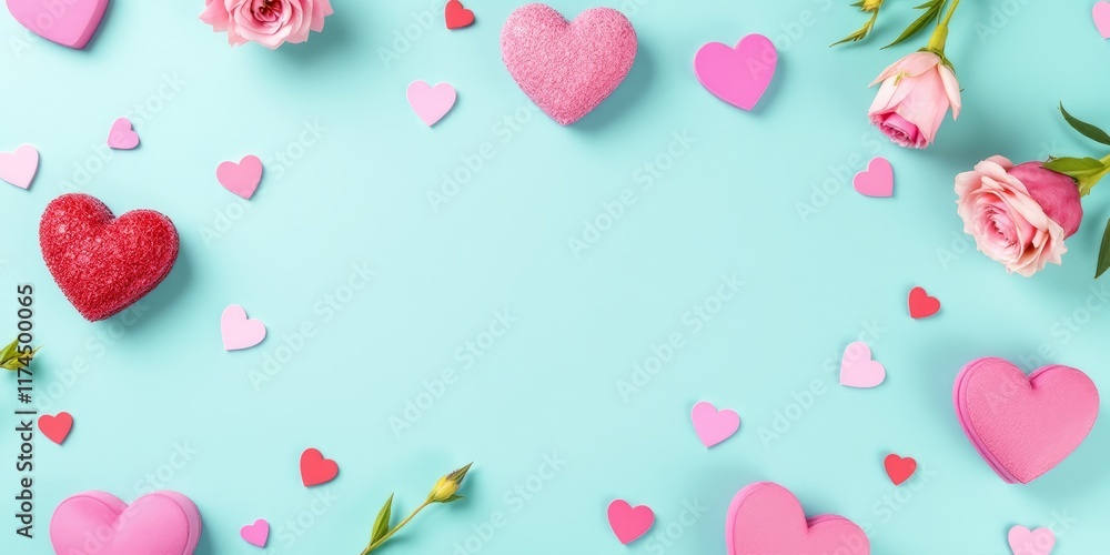 pink background with flowers