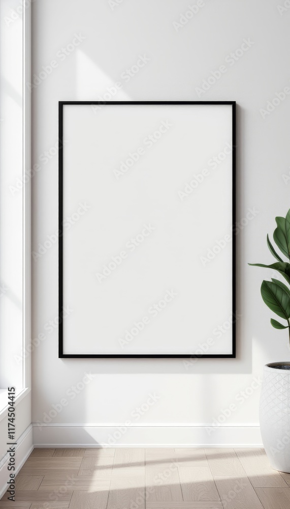 empty room with a picture