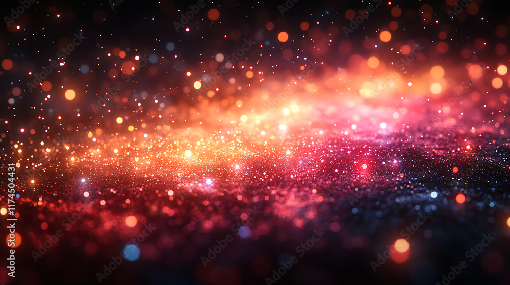 Fototapeta premium Abstract Colorful Particle Background for Creative Projects