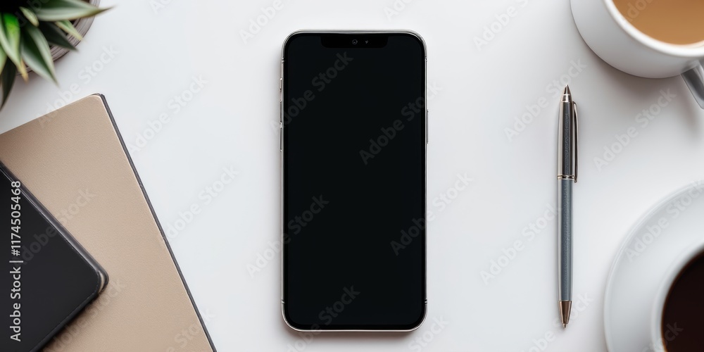 mobile phone and notebook