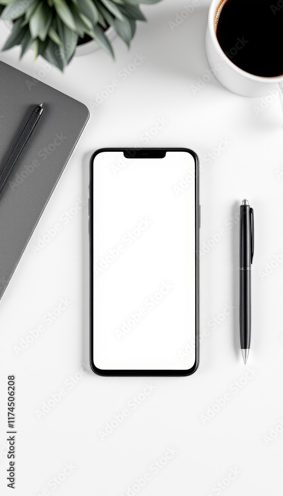 mobile phone and pen