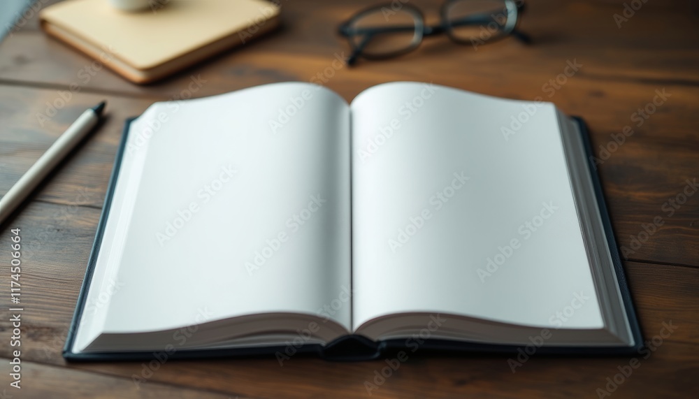 open book with blank pages