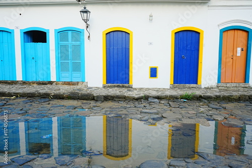 Portuguese Colonial Architecture In Paraty, Rio de Janeiro, Brazil - ブラジル リオデジャネイロ パラチーの街並み