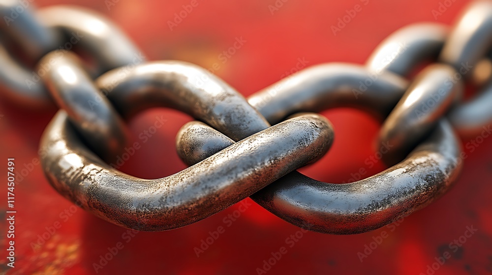 Intertwined Metal Chain Links Close Up Intertwined Metal Chain Links Close Up