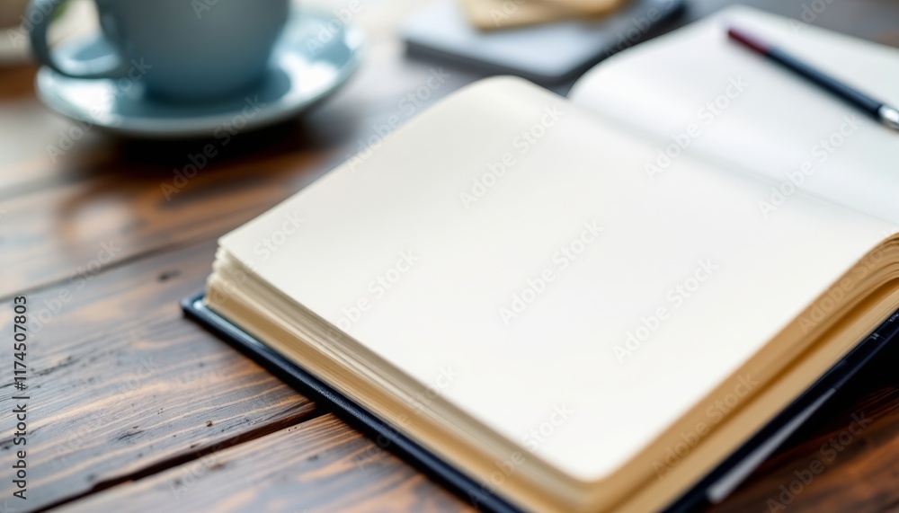 old book on wooden table