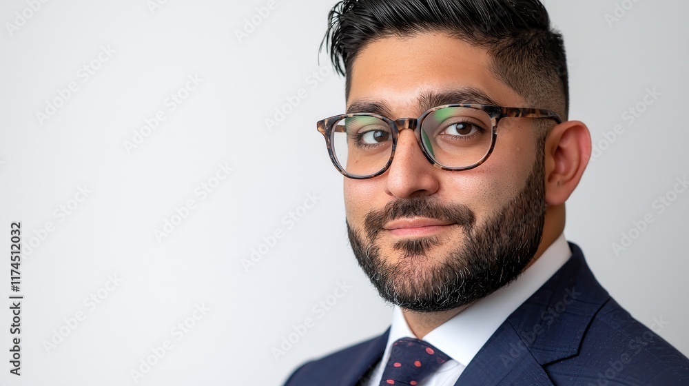 Professional Portrait of a Confident Businessman with Glasses Professional Portrait of a Confident Businessman with Glasses
