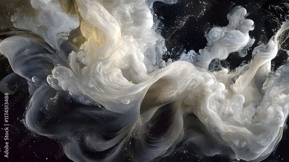 Fototapeta premium Abstract swirling clouds in a cosmic backdrop, evoking a sense of wonder and exploration.