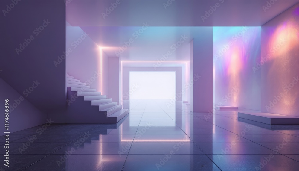 3d render of a corridor