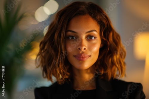 Wallpaper Mural An accomplished professional woman leads a team discussion in a sleek office meeting room, captured from an over-the-shoulder angle Torontodigital.ca