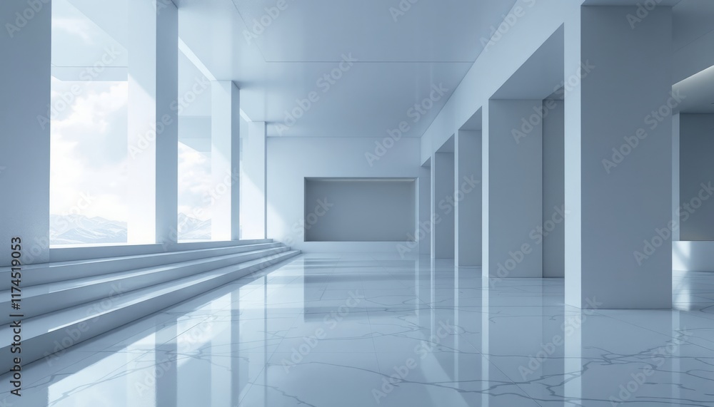 Obraz premium empty white room