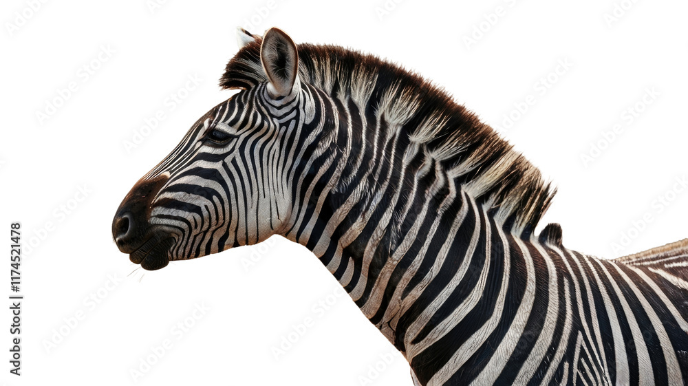 Fototapeta premium Zebra isolated on white background