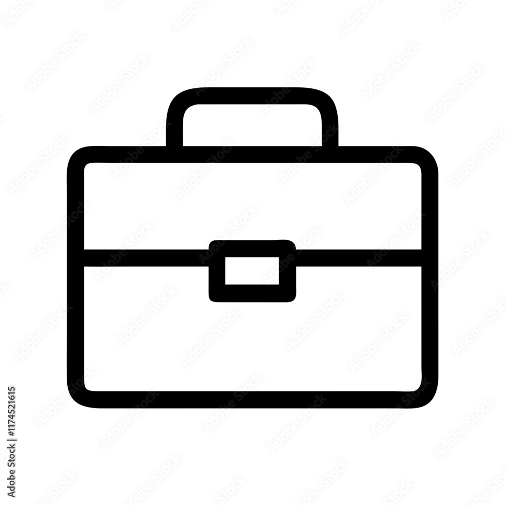 Simple line drawing of a portfolio.Vector icon in linart style Simple line drawing of a portfolio.Vector icon in linart style