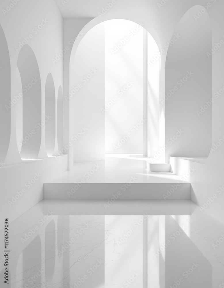 white arch window