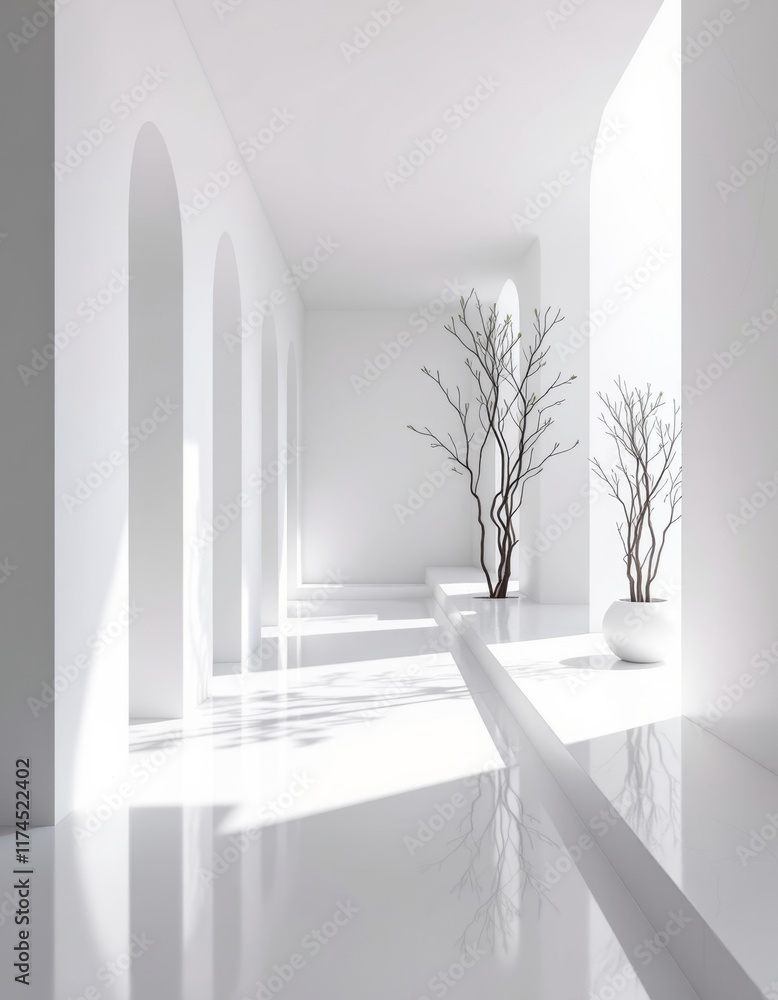 corridor with columns