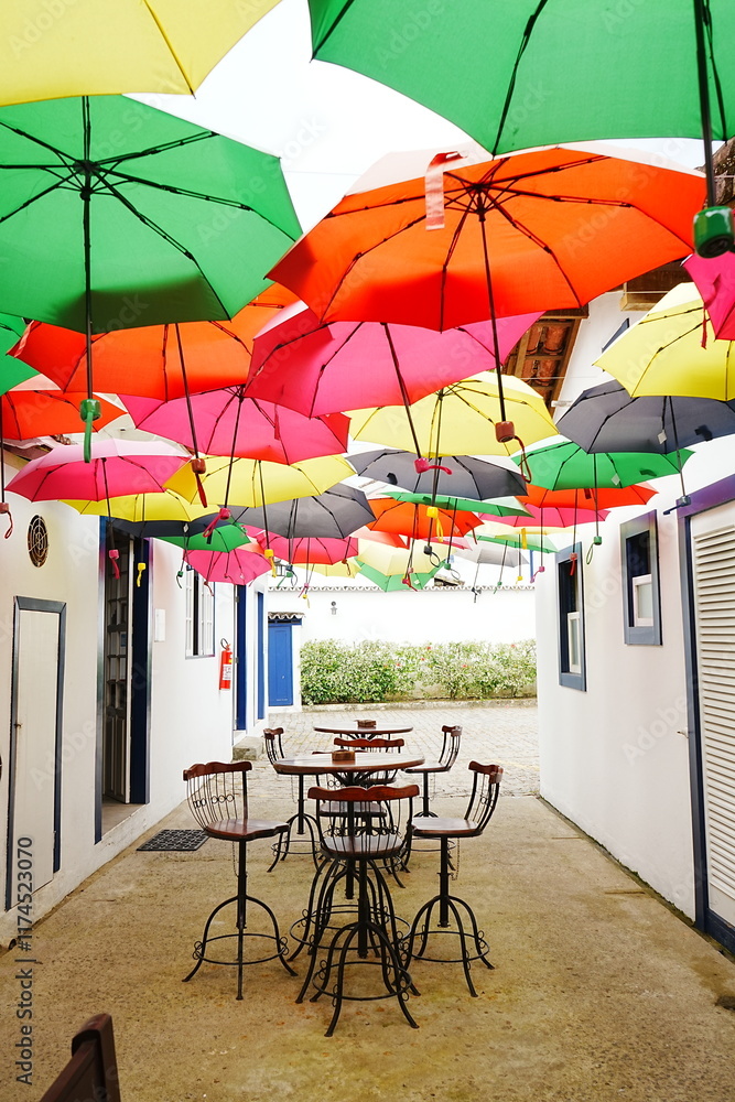 Umbrella Sky in Paraty, Rio de Janeiro, Brazil - ブラジル リオデジャネイロ アンブレラスカイ