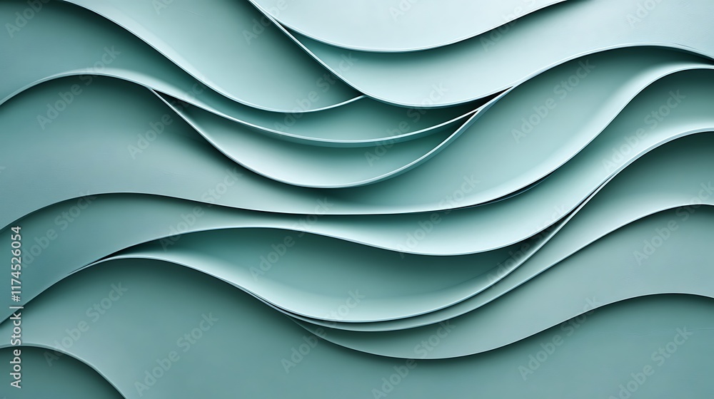 Fototapeta premium Abstract green wave background