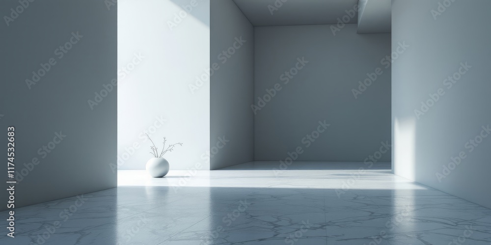 empty room with door