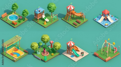 Isometric Playground Icon Set photo