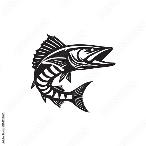 fish tattoo vector illustration