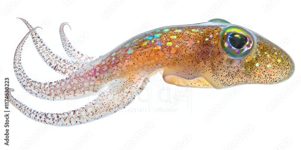 Squid front view full body on white background Squid front view full body on white background