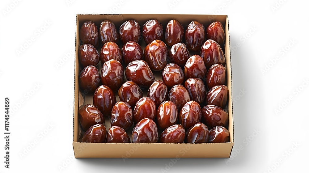 Obraz premium The box set of date palms isolated in a white background