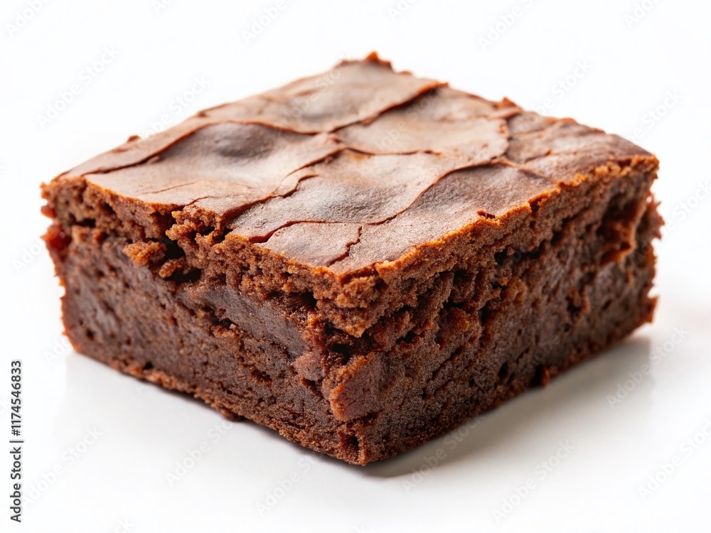 Delicious Chocolate Brownie Slice Isolated on White Background - Perfect for Baking Blogs and Recipes Delicious Chocolate Brownie Slice Isolated on White Background - Perfect for Baking Blogs and Recipes