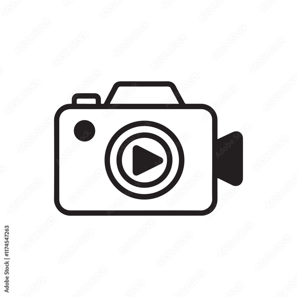 Camera icon design on white background Camera icon design on white background