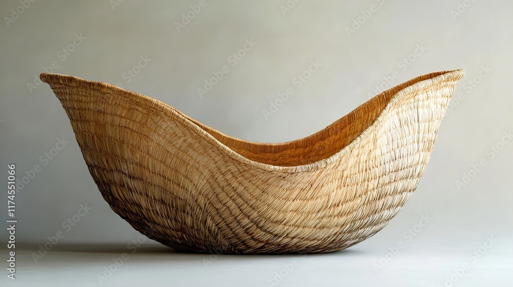 Obraz premium Elegant Woven Basket: Modern Home Decor