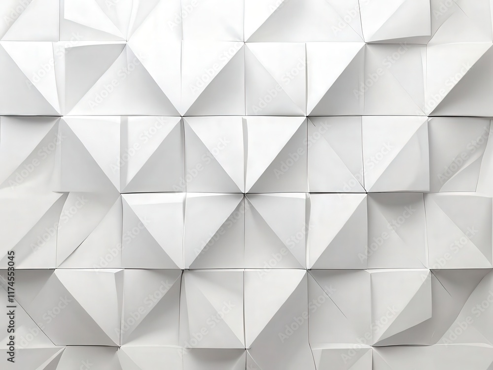 the AI Image Generator, Abstract Geometric White Origami Pattern the AI Image Generator, Abstract Geometric White Origami Pattern