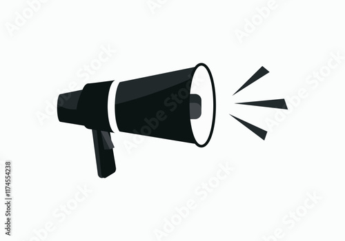 Loudspeaker   Megaphone design  Banner for business, marketing and advertising Vector illustration Silhouette