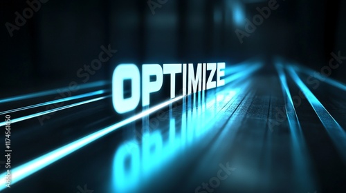 Dynamic Glow Lines with Optimize Text in Industrial Setting