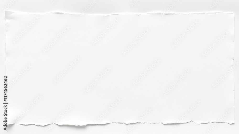 Obraz premium Torn White Paper, Design Ready, Sharp Colors, High Quality