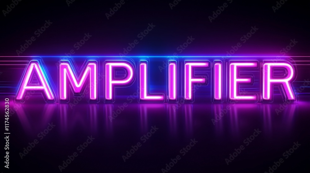 Obraz premium Futuristic Neon Amplifier with Pulsating Light Effects
