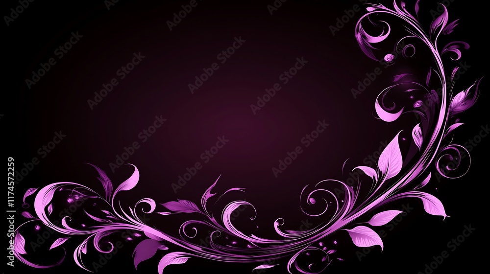 Elegant Purple Floral Design Abstract Background Elegant Purple Floral Design Abstract Background