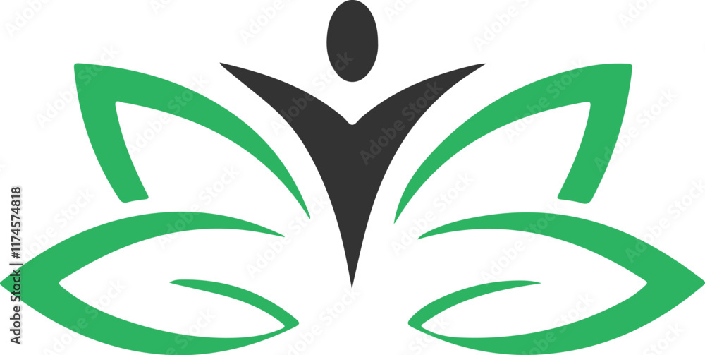Nature and human adjustment logo or icon for those who deal in this profession. Nature and human adjustment logo or icon for those who deal in this profession.