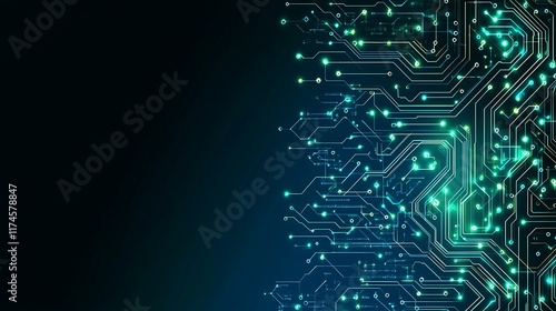 Abstract Glowing Circuit Board Technology Design