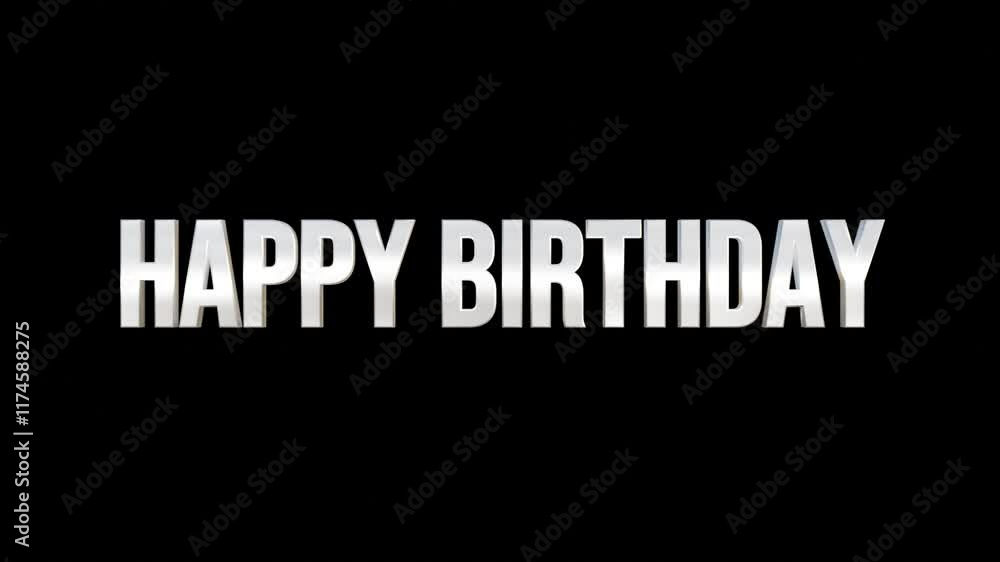 3d text happy birthday with blur effect 4k video looping 3d text happy birthday with blur effect 4k video looping