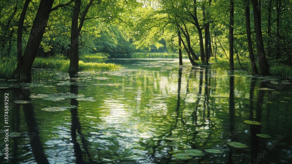 Sunlight Dappling Through Forest Canopy Sunlight Dappling Through Forest Canopy
