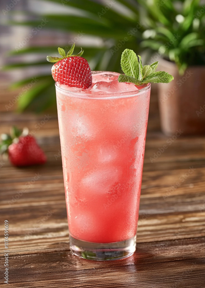 strawberry smoothie with mint strawberry smoothie with mint