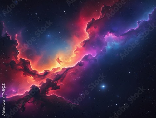 Exploring the vibrant beauty of the cosmos with breathtaking nebula clouds, glowing stars, and colorful galactic phenomena that inspire awe, wonder, and curiosity about the vast mysteries of the unive photo