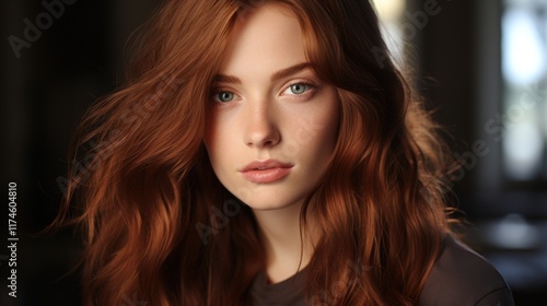 Wallpaper Mural Portrait of a Young Woman with Red Hair Torontodigital.ca