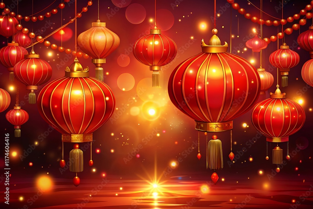 chinese new year lantern and decorations. Abstract linear design, illustrations. Line art lanterns, flowers, clouds and frames. Collection of modern minimalist chinese new year lantern and decorations. Abstract linear design, illustrations. Line art lanterns, flowers, clouds and frames. Collection of modern minimalist