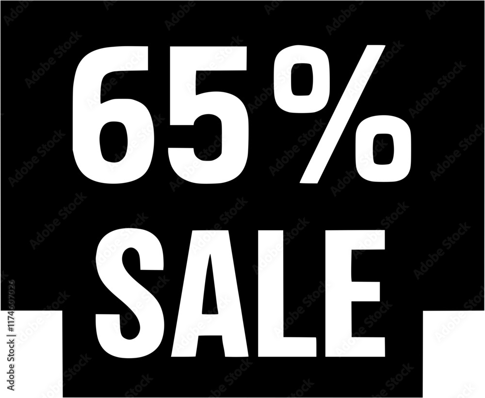65 percent sale icon style, marketing and business theme. 65 percent sale icon style, marketing and business theme.