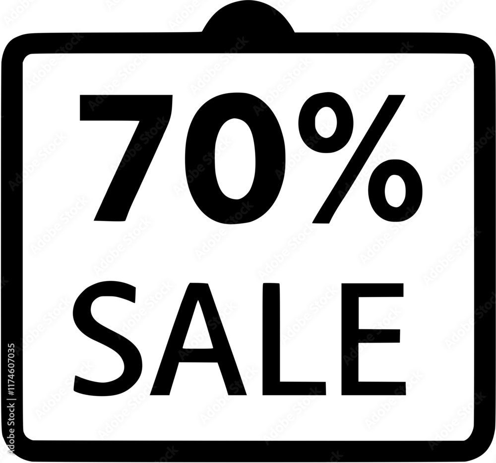 70 percent sale icon style, marketing and business theme. 70 percent sale icon style, marketing and business theme.