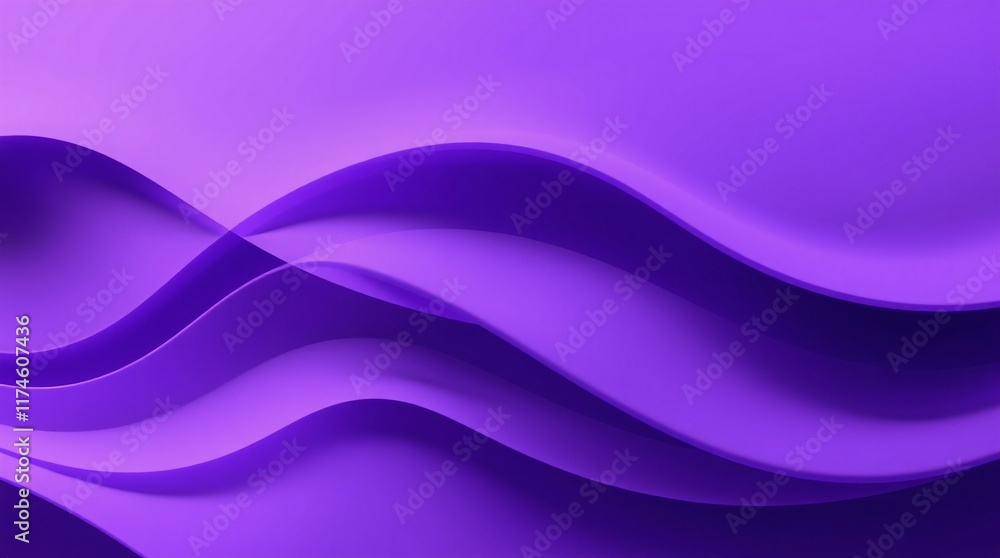 Vivid abstract rendering of smooth purple waves creating a harmonious and modern background design. Vivid abstract rendering of smooth purple waves creating a harmonious and modern background design.
