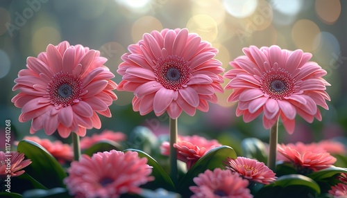 pink gerber daisies