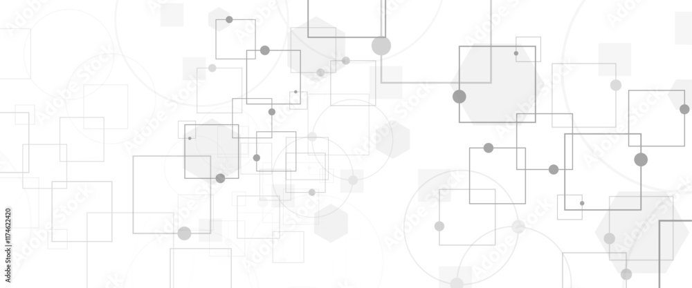Gray and white background, technology background design and communication connection. Gray and white background, technology background design and communication connection.