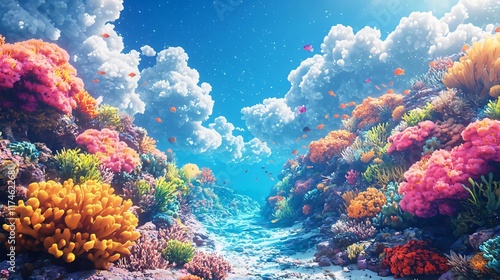 Vibrant Coral Reef: A Serene Underwater Paradise