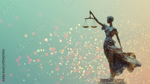 Justice symbol in ai regulation and digital art