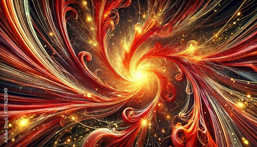 Fiery Strands of Glowing Radiance photo